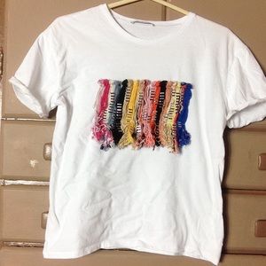 ZARA SHIRT WITH FABRIC DETAILING💙💜💚🧡💛